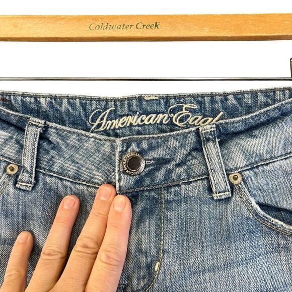 Sz 4R vintage low rise y2k American Eagle 77 Straight Denim Jeans  ae77 - Picture 7 of 15